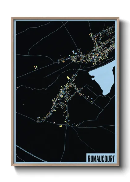 Une affiche de carte sur Rumaucourt
