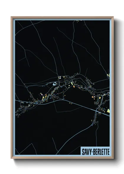 Une affiche de carte sur Savy-Berlette