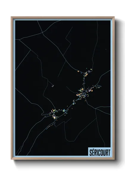 Une affiche de carte sur Séricourt