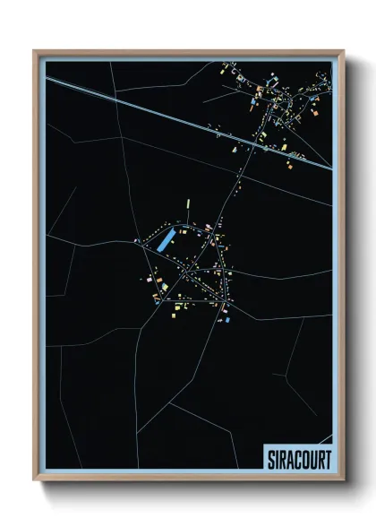 Une affiche de carte sur Siracourt