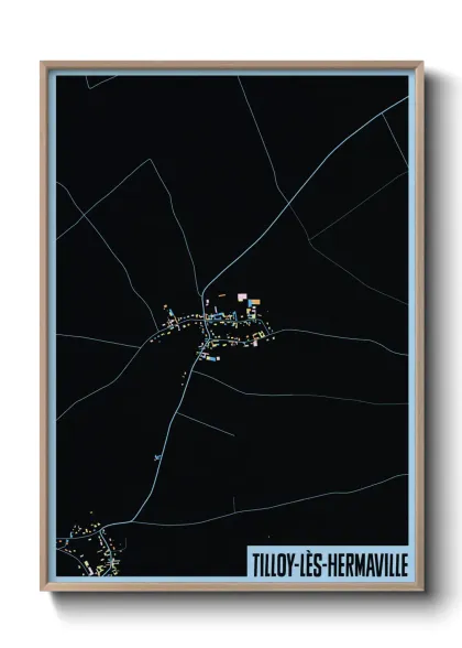Une affiche de carte sur Tilloy-lès-Hermaville