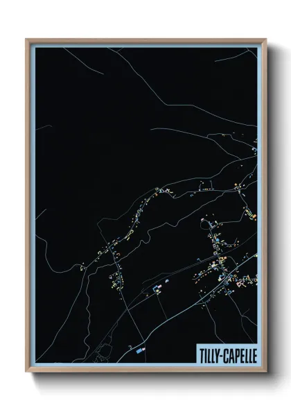 Une affiche de carte sur Tilly-Capelle