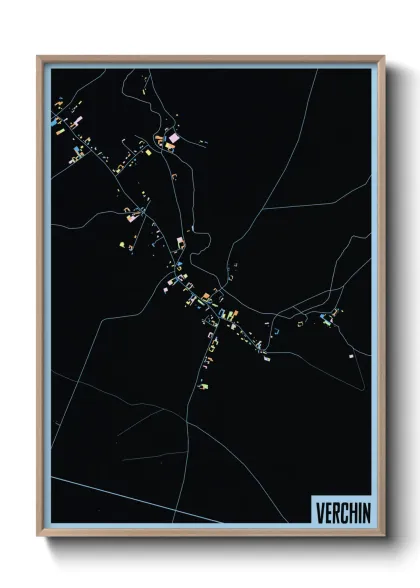 Une affiche de carte sur Verchin