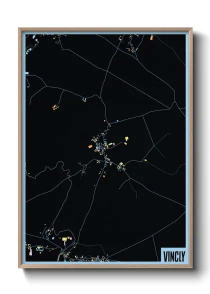 Une affiche de carte sur Vincly