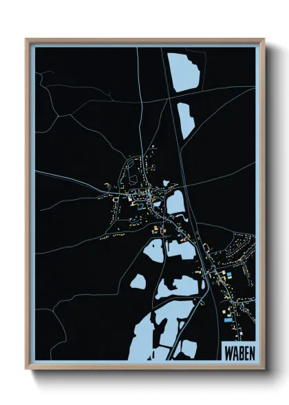 Une affiche de carte sur Waben