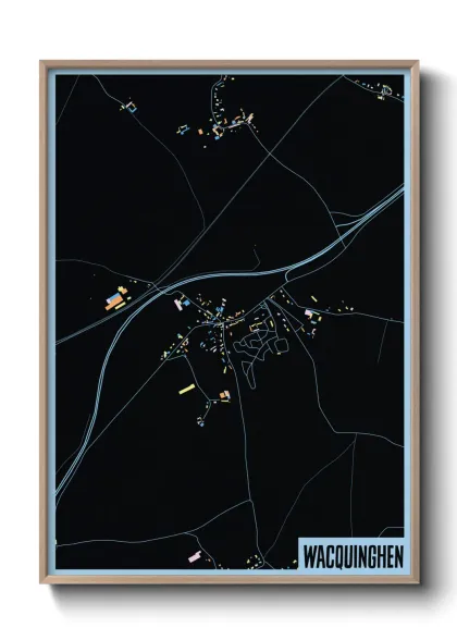 Une affiche de carte sur Wacquinghen