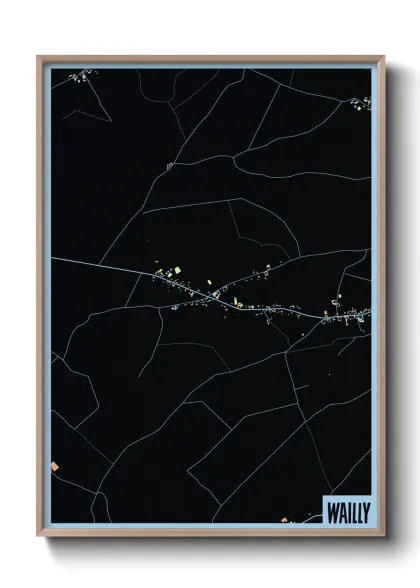 Une affiche de carte sur Wailly
