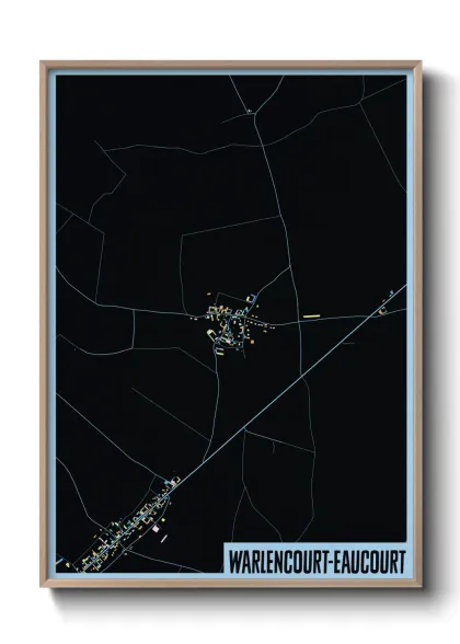 Une affiche de carte sur Warlencourt-Eaucourt