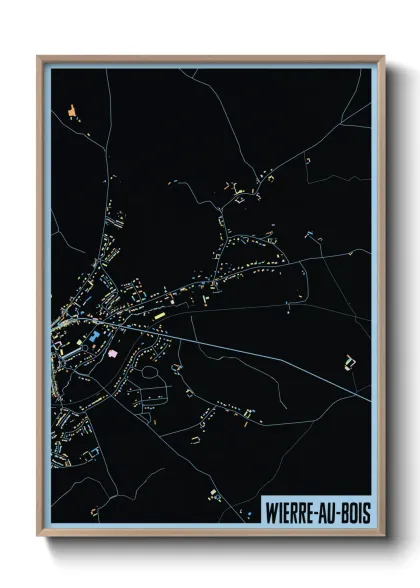 Une affiche de carte sur Wierre-au-Bois