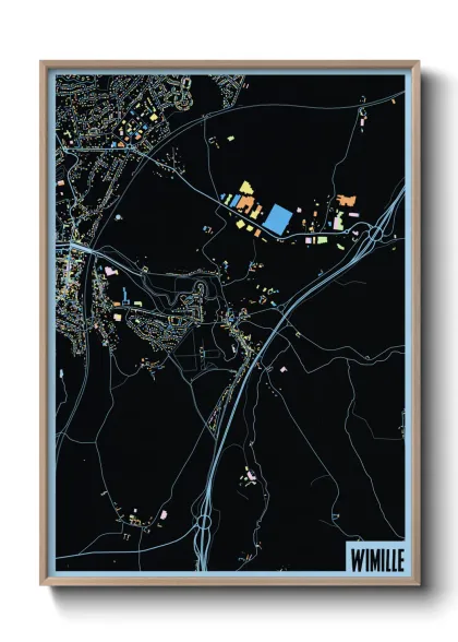 Une affiche de carte sur Wimille