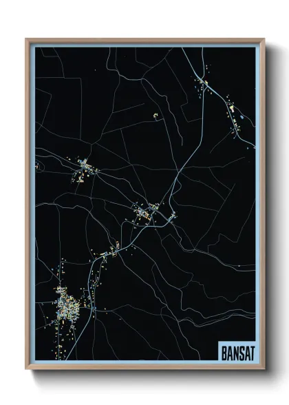 Une affiche de carte sur Bansat
