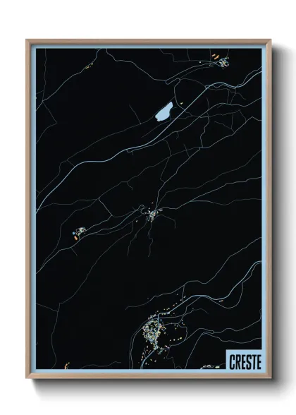 Une affiche de carte sur Creste