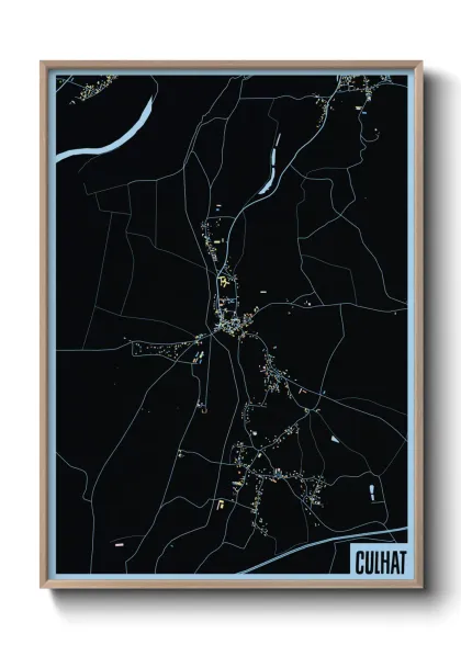 Une affiche de carte sur Culhat