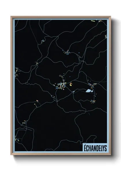 Une affiche de carte sur Échandelys