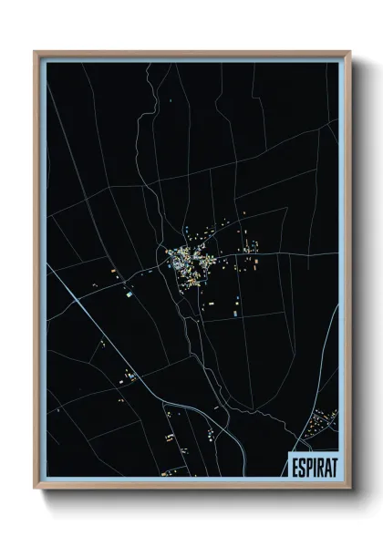 Une affiche de carte sur Espirat