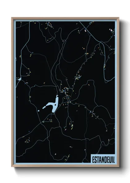 Une affiche de carte sur Estandeuil