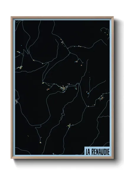 Une affiche de carte sur La Renaudie