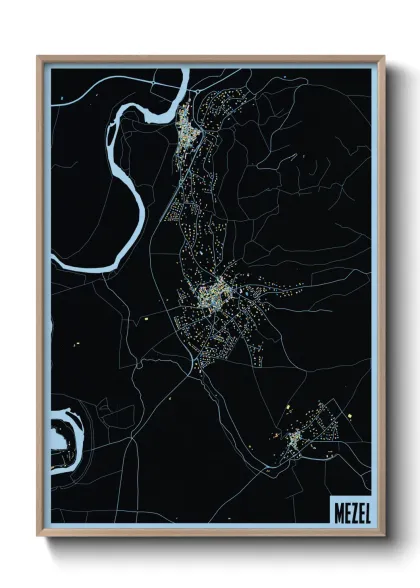 Une affiche de carte sur Mezel