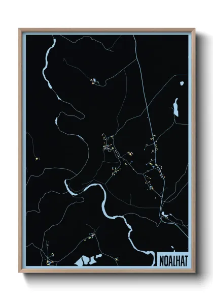 Une affiche de carte sur Noalhat