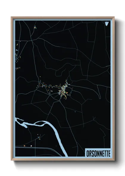 Une affiche de carte sur Orsonnette