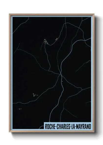 Une affiche de carte sur Roche-Charles-la-Mayrand