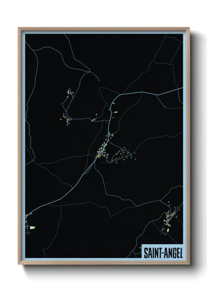 Une affiche de carte sur Saint-Angel