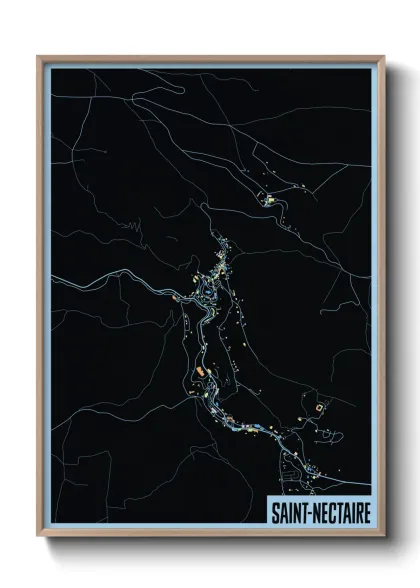 Une affiche de carte sur Saint-Nectaire