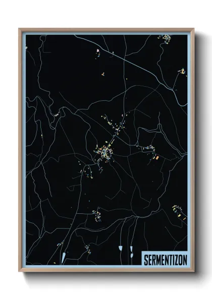 Une affiche de carte sur Sermentizon