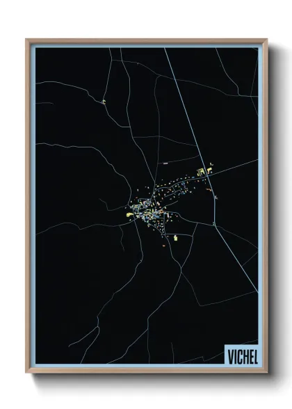 Une affiche de carte sur Vichel
