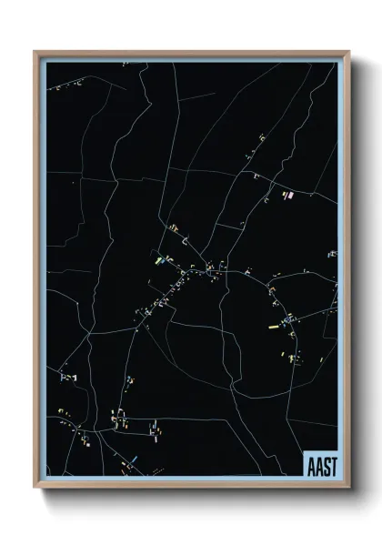 Une affiche de carte sur Aast