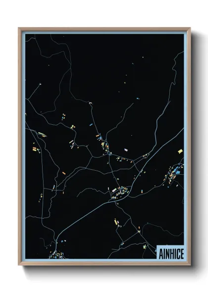 Une affiche de carte sur Ainhice