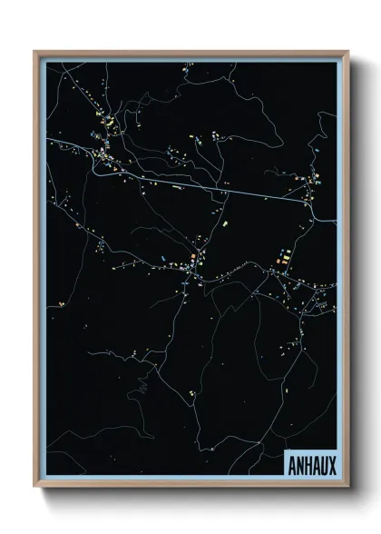 Une affiche de carte sur Anhaux