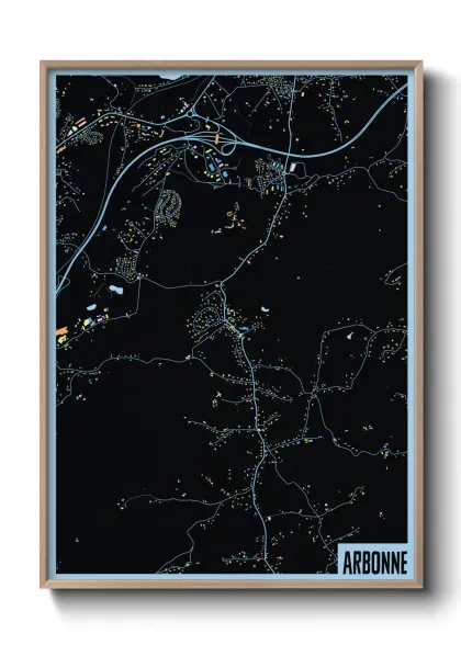 Une affiche de carte sur Arbonne