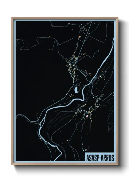 Une affiche de carte sur Asasp-Arros