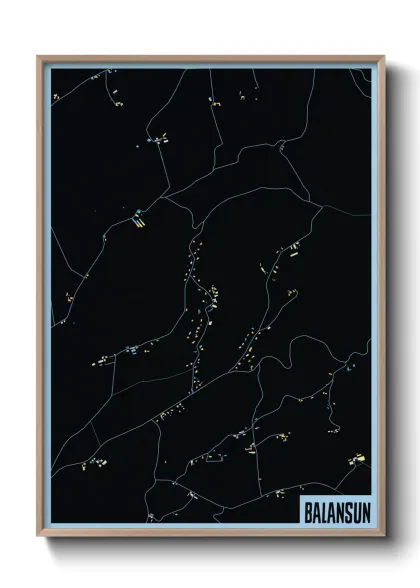 Une affiche de carte sur Balansun