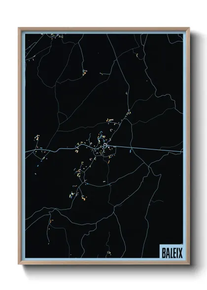 Une affiche de carte sur Baleix