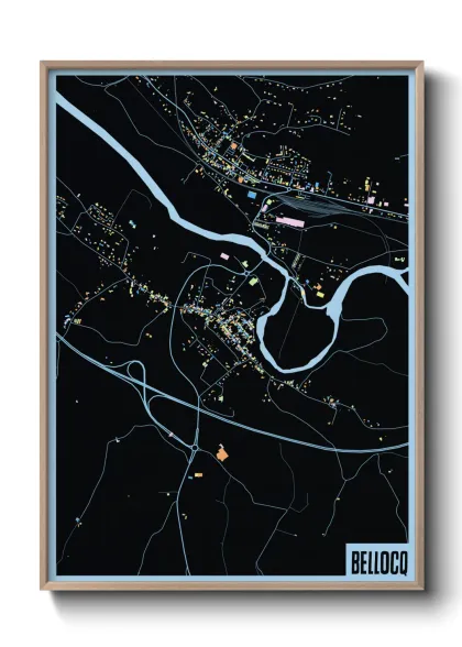 Une affiche de carte sur Bellocq