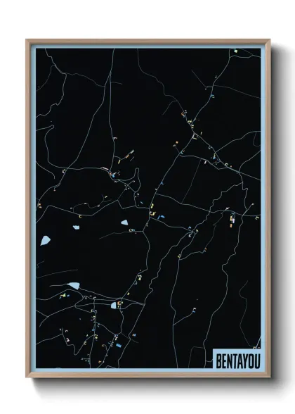 Une affiche de carte sur Bentayou