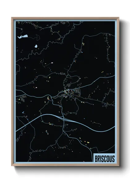 Une affiche de carte sur Briscous