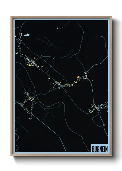 Une affiche de carte sur Bugnein