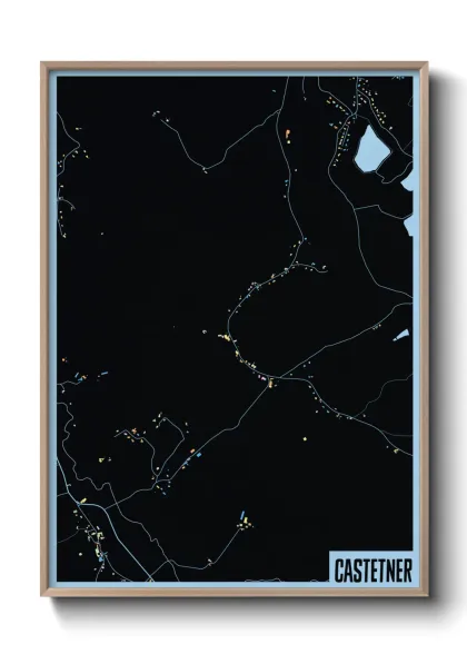 Une affiche de carte sur Castetner