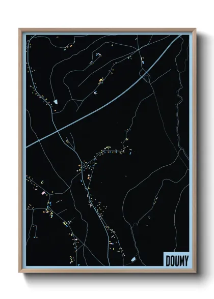 Une affiche de carte sur Doumy