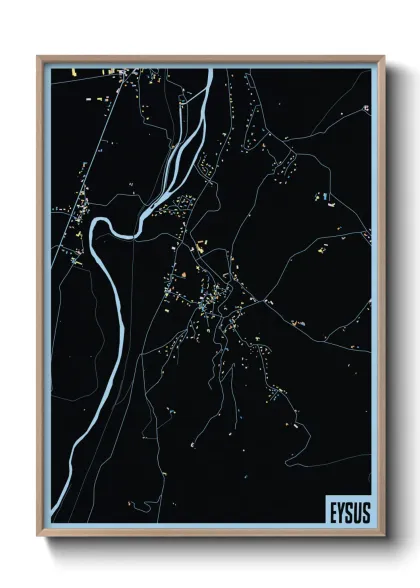 Une affiche de carte sur Eysus