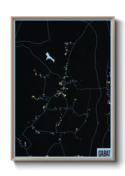 Une affiche de carte sur Gabat