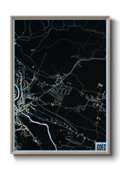 Une affiche de carte sur Goès