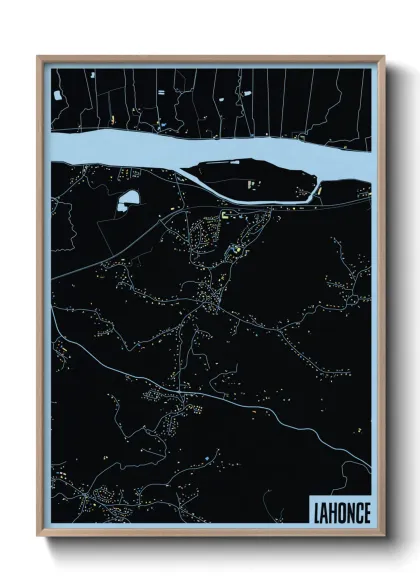 Une affiche de carte sur Lahonce