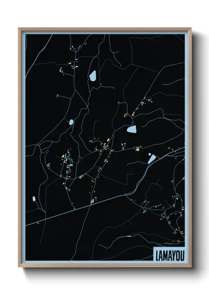 Une affiche de carte sur Lamayou