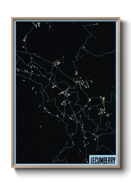 Une affiche de carte sur Lecumberry