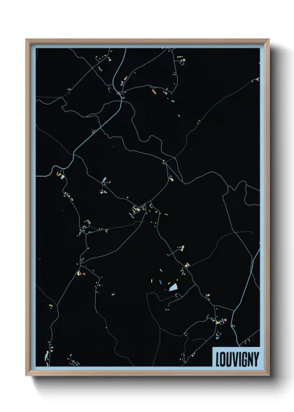 Une affiche de carte sur Louvigny