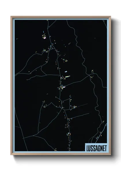 Une affiche de carte sur Lussagnet